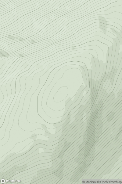 Thumbnail image for Beinn na Sroine [Glen Etive to Glen Lochy] showing contour plot for surrounding peak